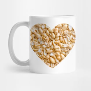 Salted Peanuts Snack Food Heart Photograph Mug